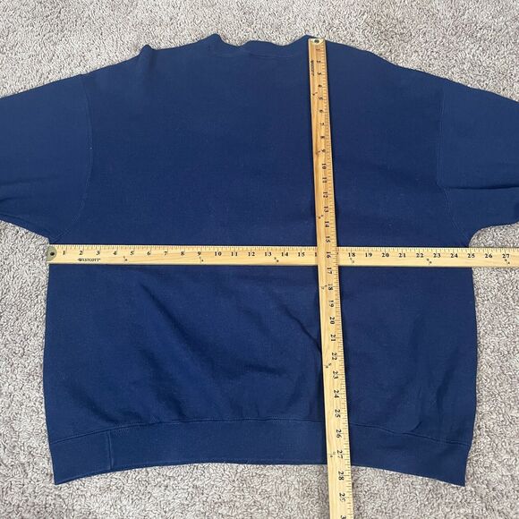 Crewneck Sweatshirt Womens Size XL Navy Blue Graphic Grandma Winter Cottage Love - Picture 9 of 10